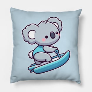 Funny koala Jetskiing Pillow