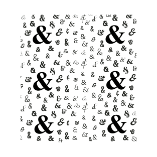 All the Ampersands! - black font T-Shirt