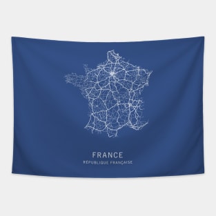 France Road Map Tapestry