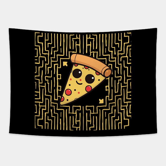 Lazy Time \ Cute Pizza Tapestry by Nana On Here