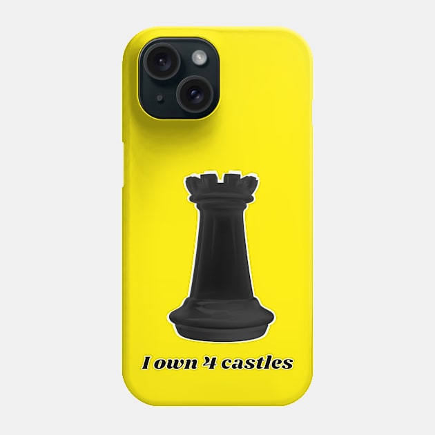 I own four castles - black castle - chess Phone Case by Blue Butterfly Designs 