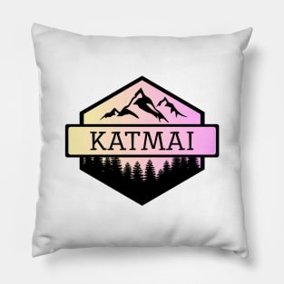 Katmai National Park Alaska Mountains and Trees Pillow
