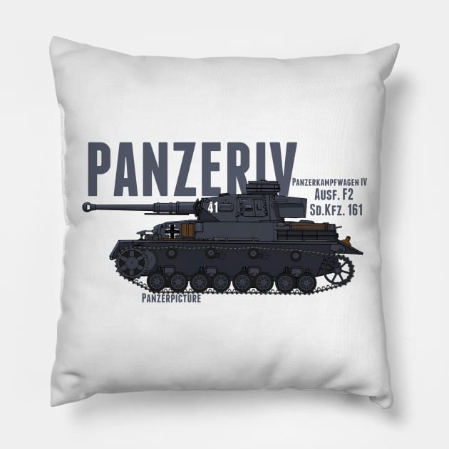 Panzer IV Ausf.F2 Pillow by Panzerpicture