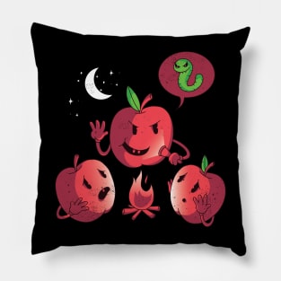 Funny Apples Campfire Scary Story Pillow