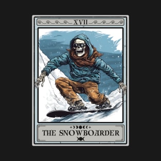 Snowboarder Tarot Card, Snowboarding Skeleton T-Shirt