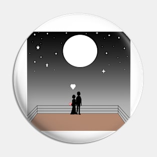 Couple watching the moon Pin