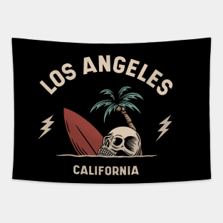 Vintage Surfing Los Angeles, California Tapestry