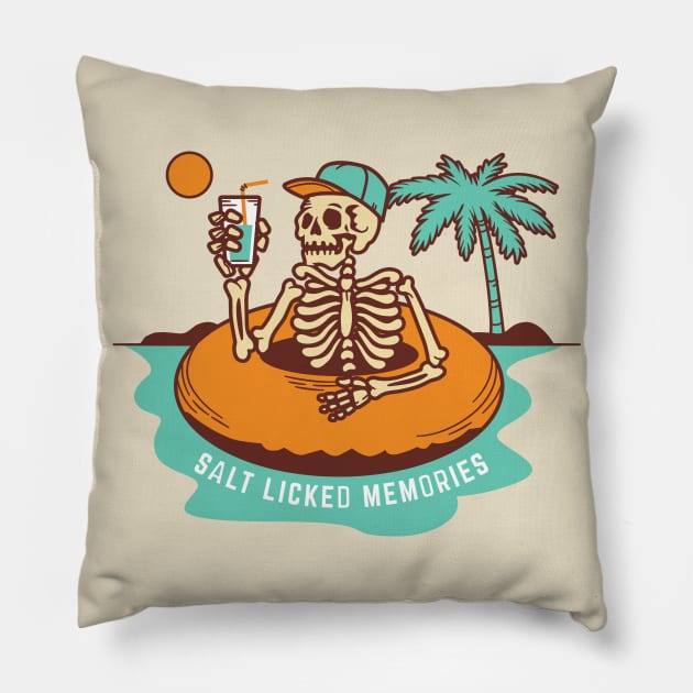 Salt Licked Memories in Orange Pillow by thepinecones