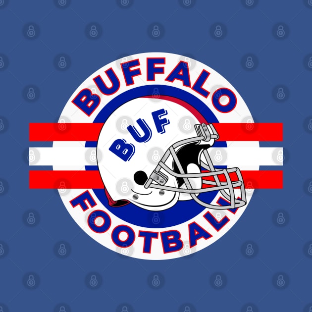 Buffalo Football Vintage Style by Borcelle Vintage Apparel 