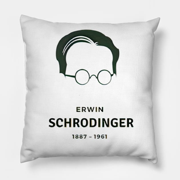 Erwin Schrodinger (1887 - 1961) Pillow by Artemis Art House