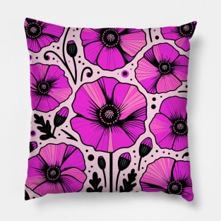 Poppy Flower Pillow