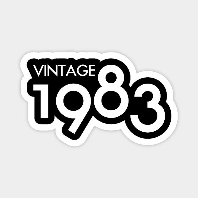 Vintage 1983 Gift 37th Birthday Party Magnet by Damsin