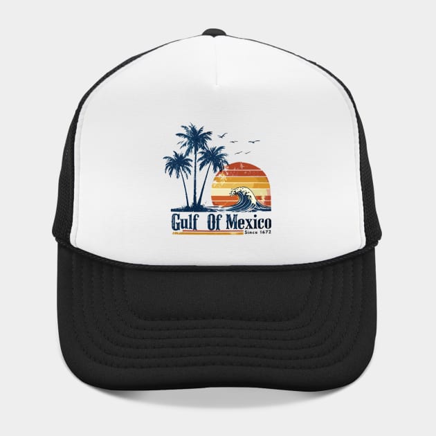 Discover Gulf of Mexico Since 1672 Retro Vintage Beach - Gulf Of Mexico - Hat