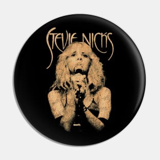 Stevie Nicks Vintage Distressed Yellow Design Pin