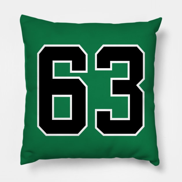 Number 63 Pillow by colorsplash