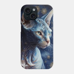 Gold And Blue Sphynx Phone Case