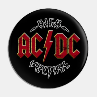 ACDC High Voltage Vintage Neon Style Pin