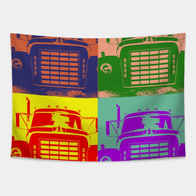 International Harvester IH Loadstar classic American truck popart Tapestry by soitwouldseem