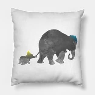 Elephant Inspired Silhouette Pillow