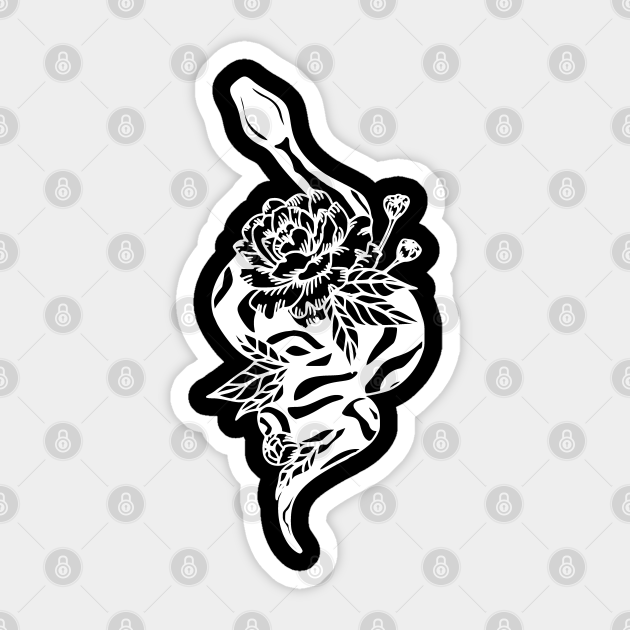 white snake tat - Snake Tattoo - Sticker | TeePublic white snake tat - Snake Tattoo - Sticker | TeePublic