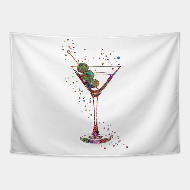 Glass of Martini, Tapestry by RosaliArt