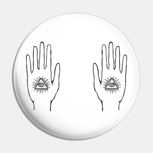 Hands Off! Eyes of Protection Pin