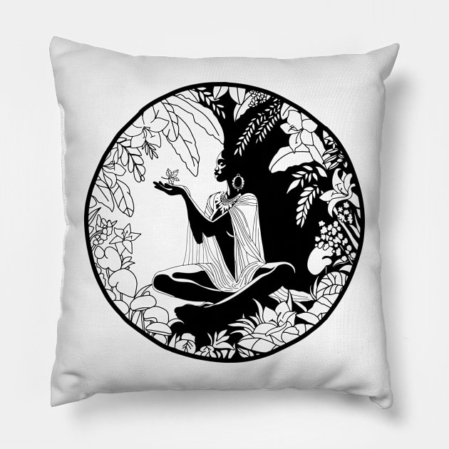 Spiritual Illustration Pillow by CraftyDesign66