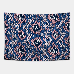 Snakeskin Pattern (Blue and Pink) Tapestry