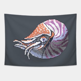 Pixel Nautilus Tapestry