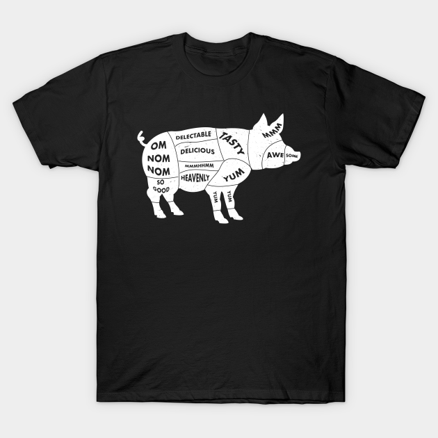 Discover Pork Meat Cuts - Butcher BBQ Barbecue Grilling - Bbq - T-Shirt