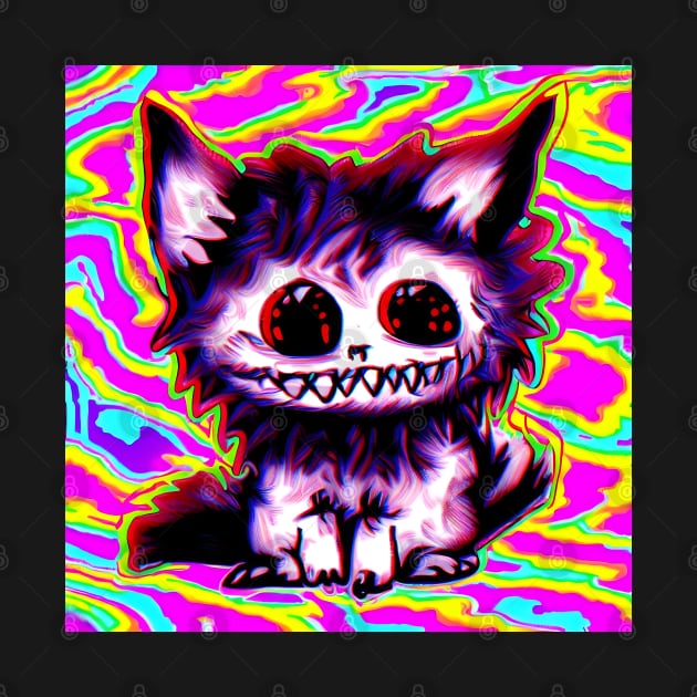 Weird cat neon by Ravenglow