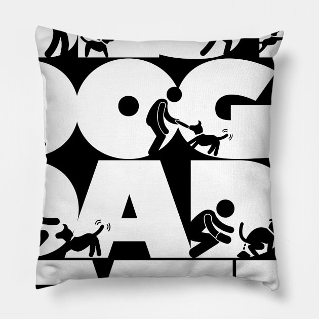 Father's Day Best Dog Dad Ever Cool Gift Edit Pillow by Essinet