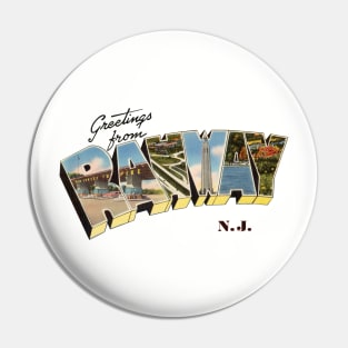 Greetings from Rahway New Jersey Pin