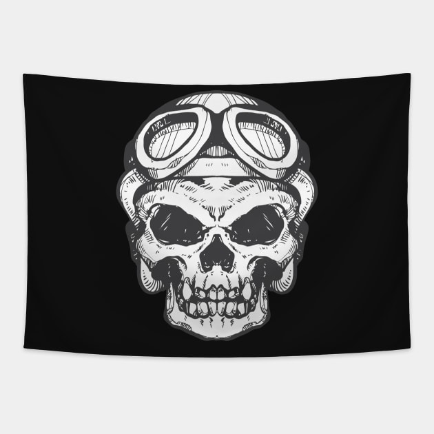 Human Skull Tapestry by kamalivan