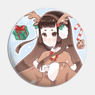 Cute Reindeer Girl <3 Pin