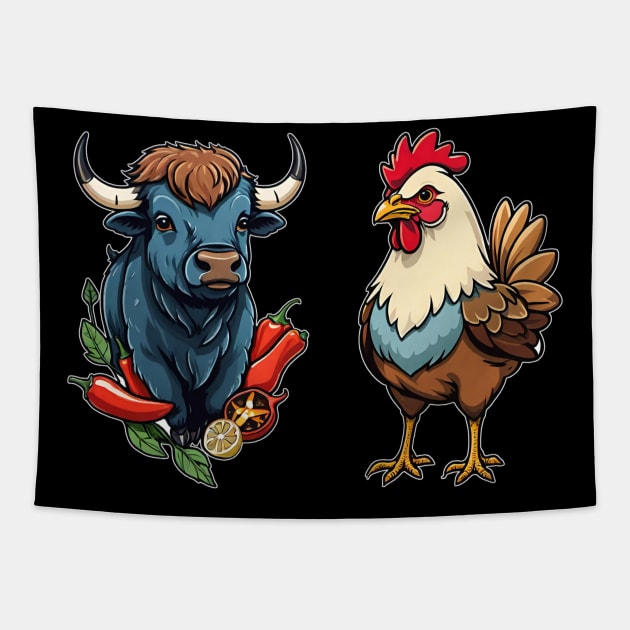 Spicy Buffalo Chicken Tapestry by Grave Digs