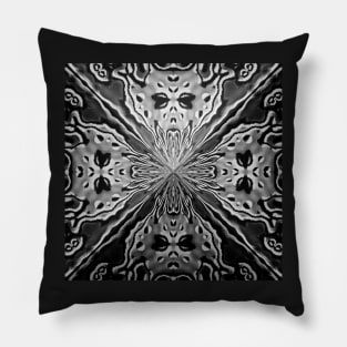 Sacred Geometry 3D Titanium Gothic Pyramid Architecture Pillow