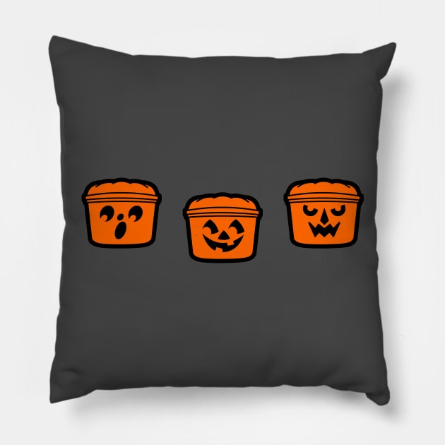 1980's Halloween Buckets Pillow by RobotGhost