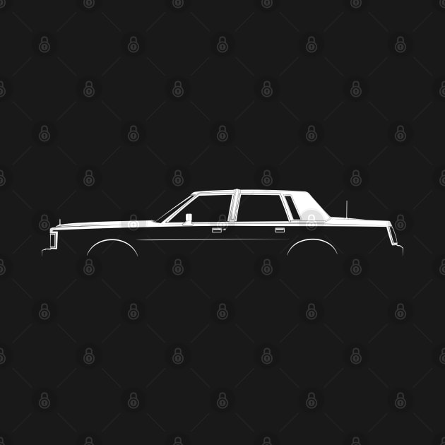 Lincoln Town Car (1985) Silhouette by Car-Silhouettes
