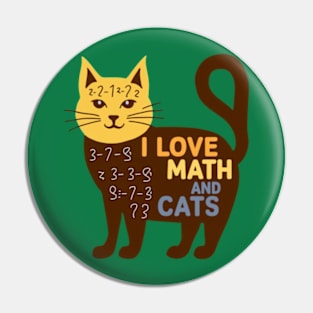 I love math and cats (3) Pin