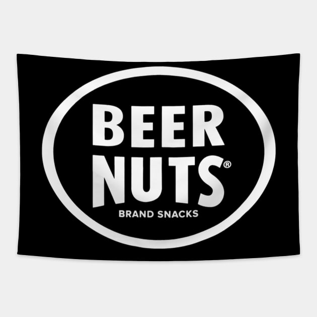 BEER NUTS  Classic White Logo TShirt Graphic gym Tapestry by FONSbually