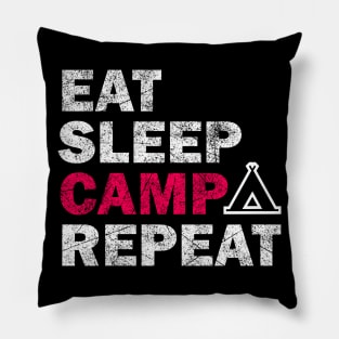 Eat Sleep Camp Repeat - Camping Lovers Gift Pillow