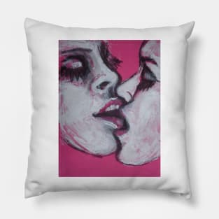 Lovers - Kiss in Pink Pillow