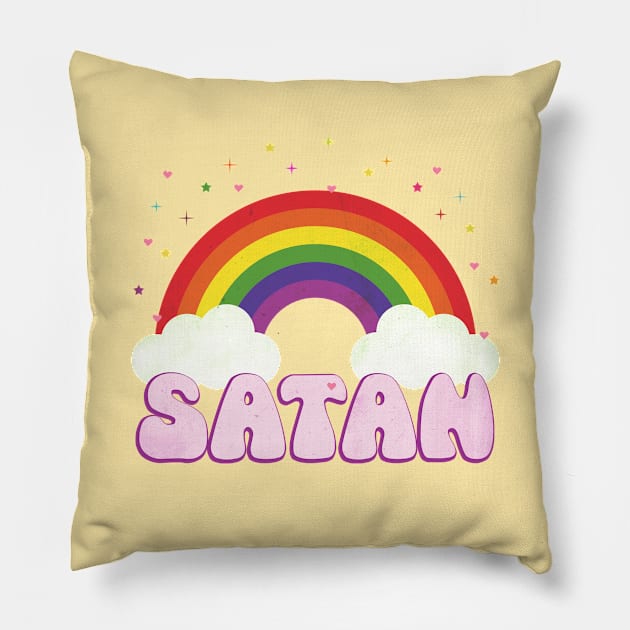 Rainbow Satan Pillow by Plan8