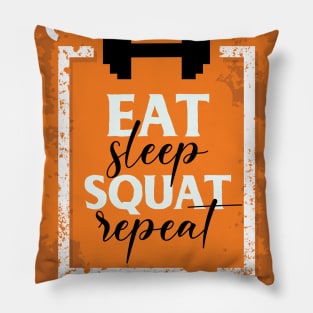 Eat Sleep Squat Repeat Pillow