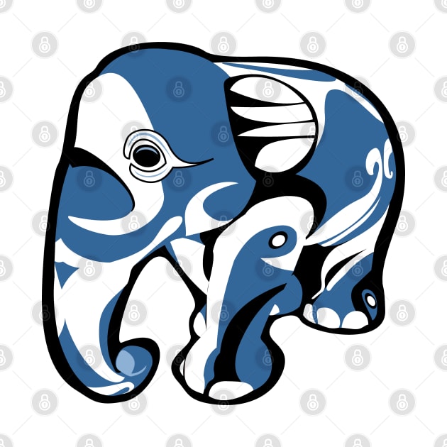 Indo Elephants Blu by GR8DZINE