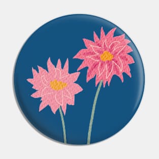 Coral Pink Gerbera in Colorist style Pin