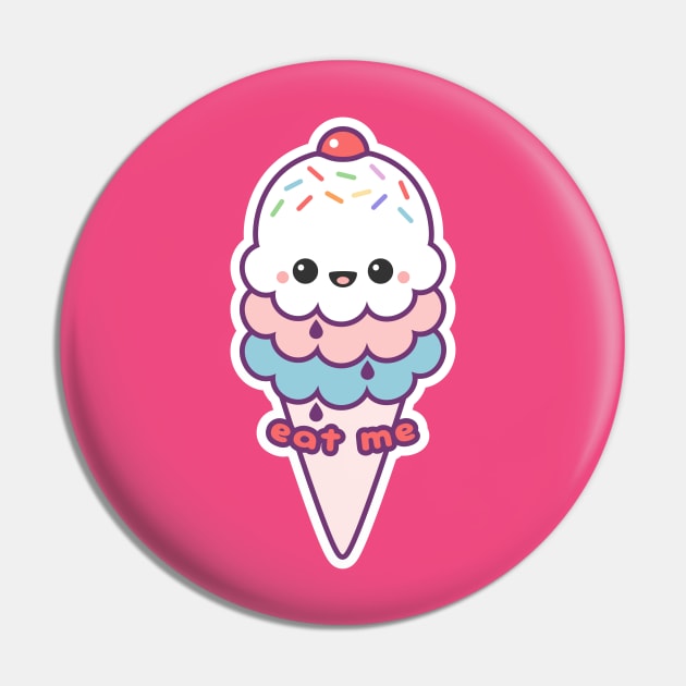 Eat Me Ice Cream Cone Pin by sugarhai