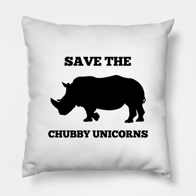 Save the Chubby Unicorns Pillow by giovanniiiii