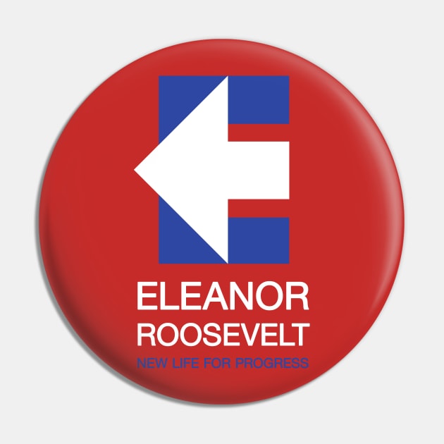 Ghost of Eleanor Roosevelt - Red Shirt Pin by calvinistbrony